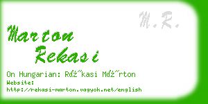 marton rekasi business card